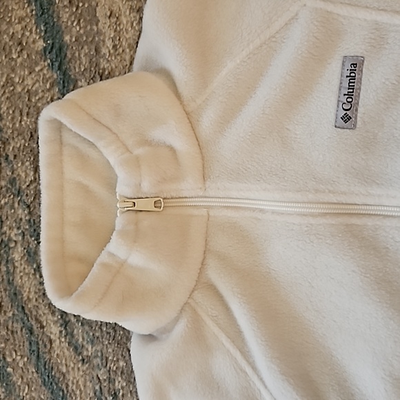 Columbia Women's Full Zip Up Fleece Jacket. OFF-WHITE. Size: L - Picture 5 of 13